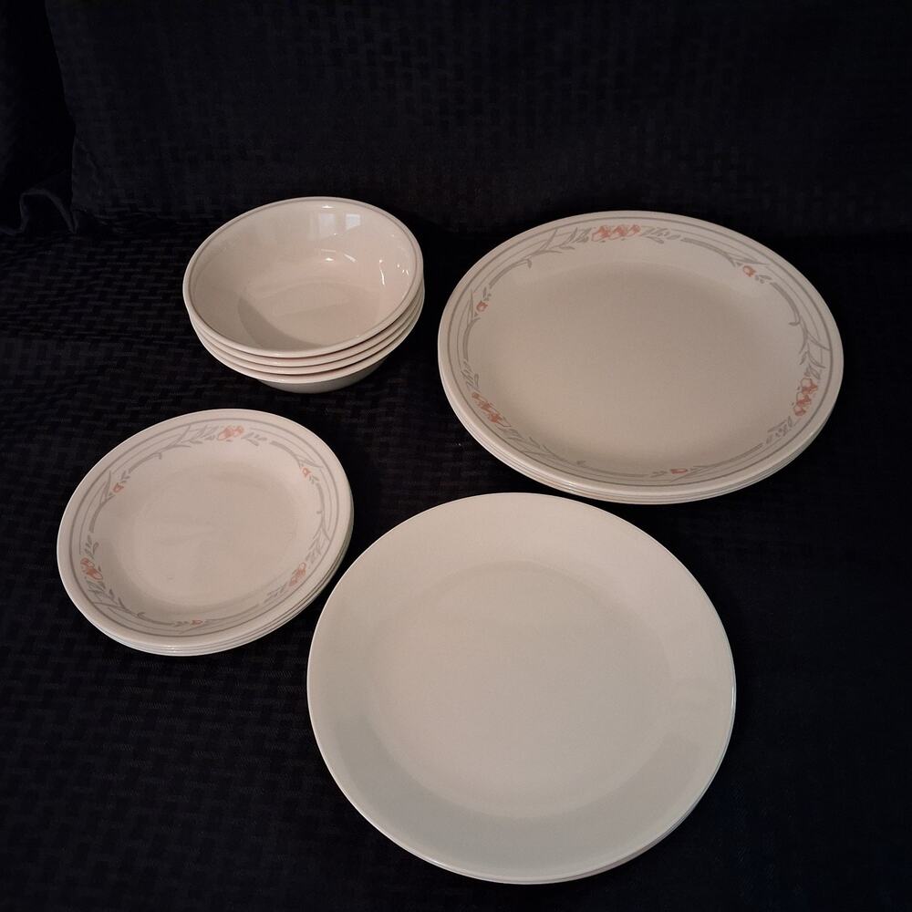 SET OF 16 CORNING CORELLE ROSE DINNER LUNCH BREAD-BOWLS